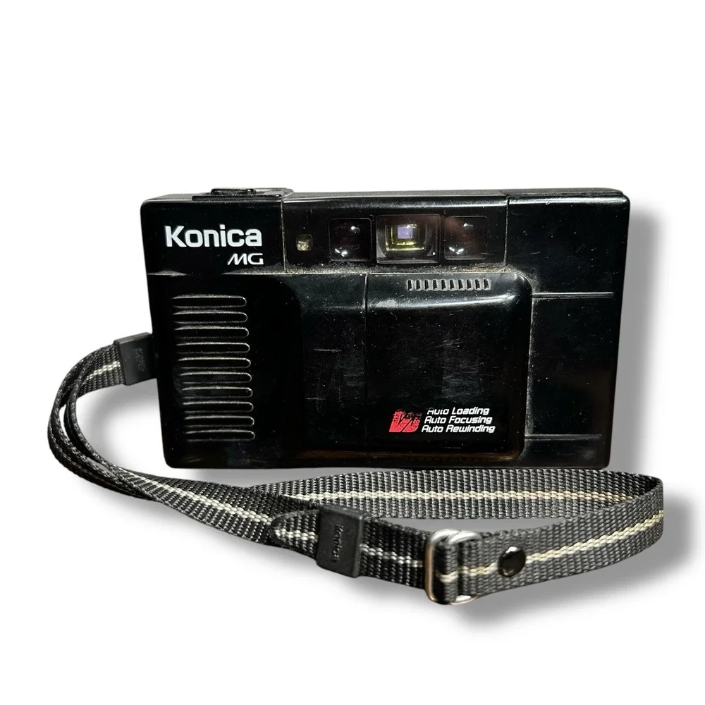 Vintage KONICA MG 35mm Point & Shoot Film‎ Camera Battery Tested